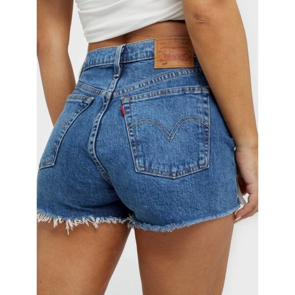 Levi's Pants - 501 LEVI'S ORIGINAL WOMEN JEANS CUT OFF SHORT BUTTON FLY MEDIUM WASH SIZE 25